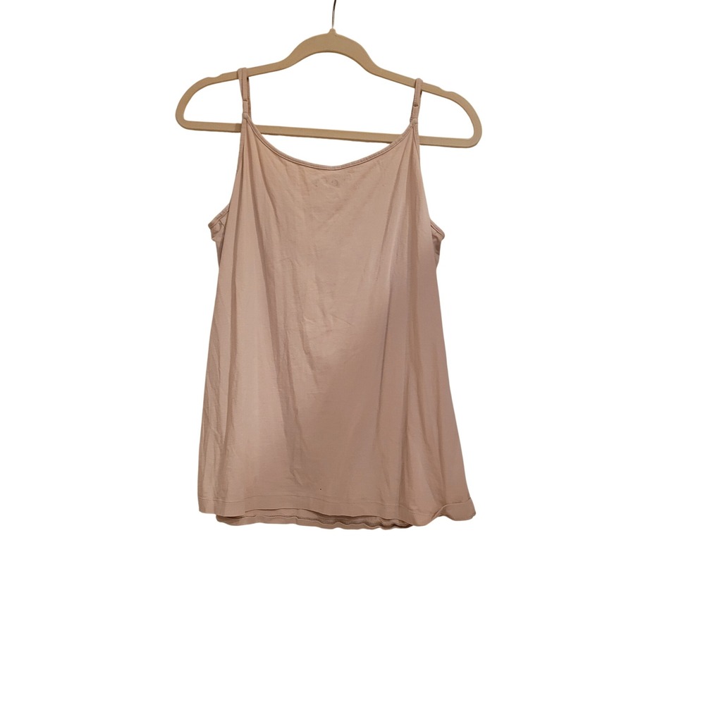 LOFT Womens Pink Cotton Blend Adjustable Strap Cami Tank Top XL - Picture 2 of 5